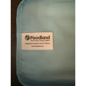 NWT Foodland Hawaii Aloha Friday Blue Palaka Mini Insulated Cooler Bag Tote thumbnail 4