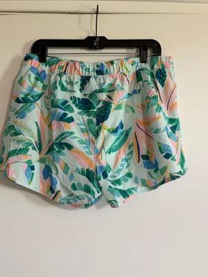 Old Navy Seafoam Tropical-Print Athletic Shorts thumbnail 2