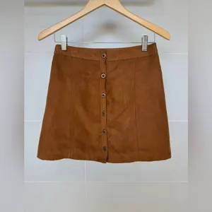 Hollister Brown Button-Front Mini Skirt Size 3‎ thumbnail 2