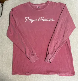Comfort Colors Hug A Farmer Longsleeve thumbnail 1