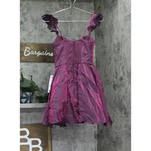 NWT B. Darlin Juniors Corset Flutter Sleeve Fit Flare Dress K43AU17 Berry 0 thumbnail 6