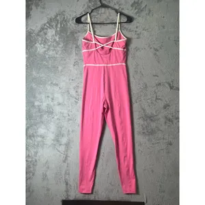 L’Space Ace Jumpsuit Women’s Medium Pink Cutout Strappy One Piece Activewear thumbnail 3
