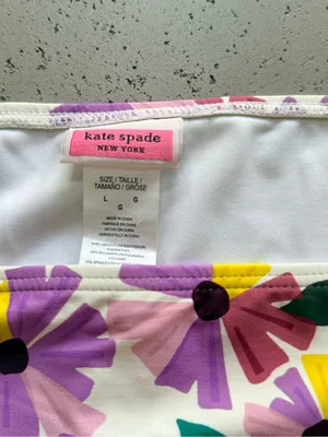 kate spade Floral Print Women’s Bottoms in White, Purple, Pink, Yellow, Green thumbnail 2