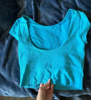 Hello Molly Blackless Blue Top thumbnail 1