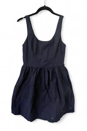 Abercrombie Navy Eyelet Dress thumbnail 4