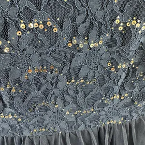 Speechless NWT‎ Navy Blue Lace Gold Sequin Sleeveless Fit & Flare Mini Dress 5 thumbnail 3