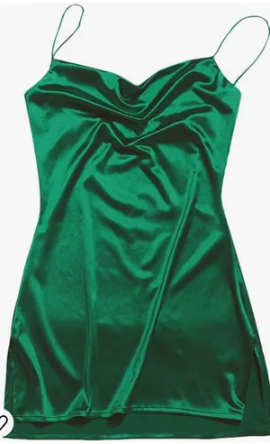 Zaful Cowl Neck Satin Mini Dress thumbnail 2