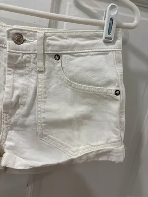 We The Free Women’s Beginners Luck Low Rise Slouch Shorts Size 25 White EUC thumbnail 8
