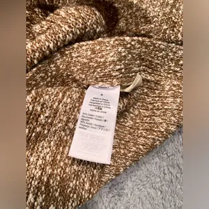 Madewell Cozy Marled Knit Sweater in Beige-Brown side buttons small thumbnail 9