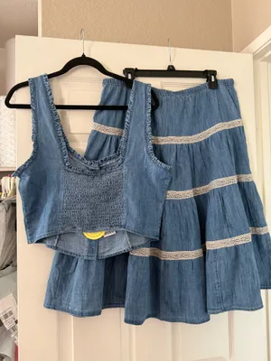 BNWT Urban Outfitters Kimchi Blue Market Morning Top & Skirt Set thumbnail 6