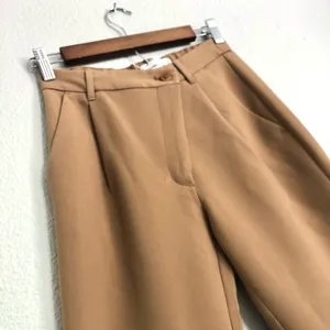 Abercrombie & Fitch Straight Leg Pants in Camel Tan thumbnail 2