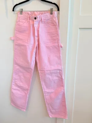 Dickies Winnie’s Customs Light Pink Women's Straight-Leg Jeans Size 28x30 thumbnail 2