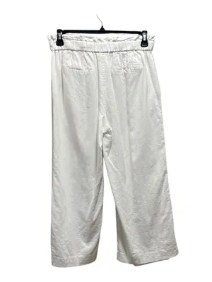 1901 Linen Blend Lined Pants White Size M Beach Coastal Minimalist Vacation Cute thumbnail 12