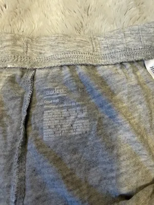 Auden Light Gray Wide-Leg Lounge Cropped Pajama Pants thumbnail 2