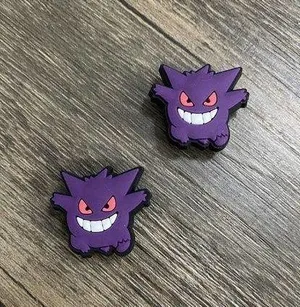 Pokemon Gengar Japanese Anime Video Game Charm For Crocs Shoe Charms - 2 Pieces thumbnail 2
