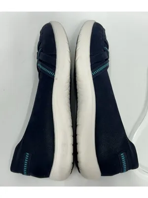 Clarks Cloudsteppers Womens Size 9.5M Adella Poppy Slip On Shoes Navy Blue thumbnail 9