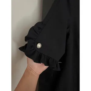 Karl Lagerfeld Paris Black Sheath Dress Pearl Sleeve Size 4 thumbnail 7