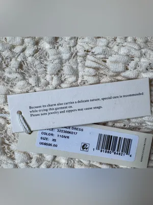 Rebecca Taylor Long Lace Maxi Dress Size XS Knitted Empire Ivory Cream NWT thumbnail 8