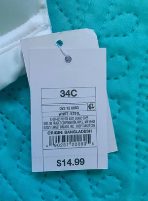 Target White Bra NWT thumbnail 4