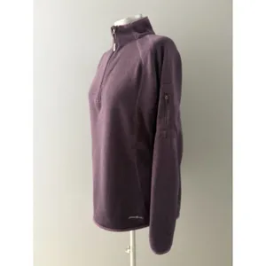 Eddie Bauer Dusty Purple Fleece 1/4 Zip Pullover Jacket Women’s Size XL thumbnail 3