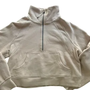 Lululemon Scuba Oversized Funnel Neck Sweatshirt Natural Ivory Size M/L Fleece thumbnail 3