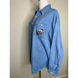 Vintage Beetle Bailey Chambray Button Up Shirt Sz XL Cotton thumbnail 3