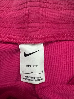 Nike Raspberry Pink Fleece Joggers with White Swoosh thumbnail 5