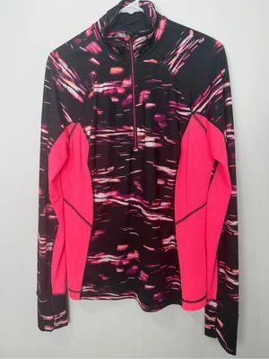 tek gear Black and Hot Pink Quarter-Zip Ski Top thumbnail 1