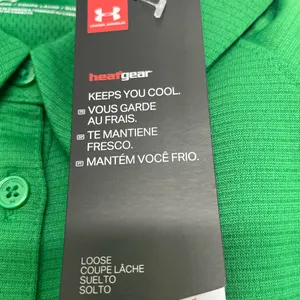 Under Armour HeatGear Polo Women Vibrant Sz S Green‎ Loose Fit Athletic Workout thumbnail 2