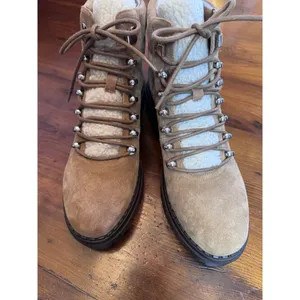 Marc Fisher Ltd Nairy Faux Fur Trim Hiking Boots Brown Women'S Size 9 New thumbnail 8
