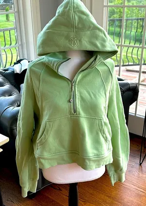 lululemon athletica Light Green Half-Zip Hoodie thumbnail 1