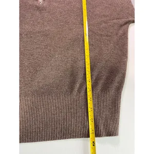 Arach&Cloz Brown boxy fit Quarter Zip Ribbed Pullover Sweater SX-25-07 Size‎ M thumbnail 10