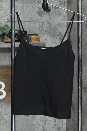 NEW DKNY Womens Woven Cami Camisole 1658a421188bde Black Check Measurements thumbnail 1