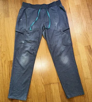 FIGS Scrub Pants Technical Collection Cargo Double Zips Gray Sz L W20SW2034 thumbnail 1