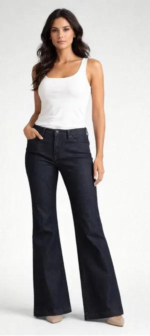 Banana Republic Dark Wash High-Rise Flare Jeans thumbnail 1