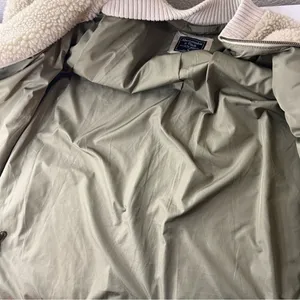 Abercrombie & Fitch Oversized Sherpa Zip‎ Up Bomber Jacket Size M thumbnail 7