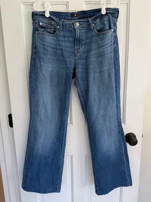 7 For All Mankind The Original Bootcut Nova Jeans Size 32 Medium Wash thumbnail 1