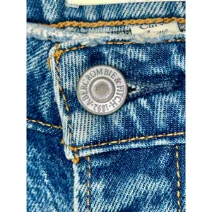 Abercrombie & Fitch Curve Love Dad High Rise Blue Denim Jeans Size 28 6 S Short thumbnail 5
