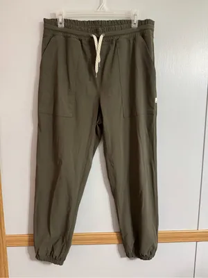 Vuori Miles Olive Drawstring Jogger Pants Size Large thumbnail 3
