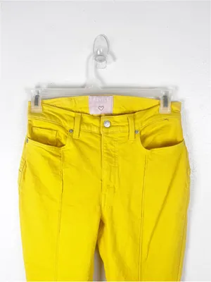 Revice Denim Venus Flare Star Golden Yellow High Rise Jeans Size 30 Boho Retro Casual thumbnail 9