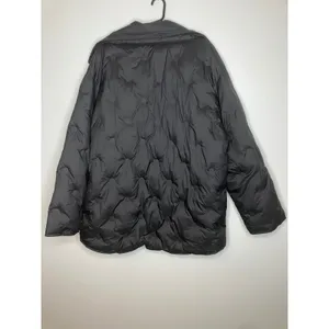 Avec Les Filles Puffer Jacket Women 2XL Black Good Quilted Oversized Lapel 69802 thumbnail 7