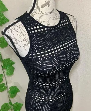 Windsor Black Lace Crochet Swim Coverup Dress New thumbnail 2
