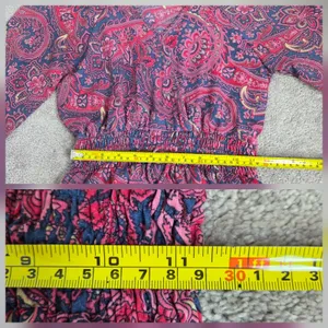 Anthropologie Boemo Teal Paisley Smocked Waist Tiered Maxi Dress Sz S Boho Retro thumbnail 8