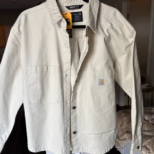 Carhartt Off-White Canvas Chore Jacket with Patch Pockets thumbnail 1