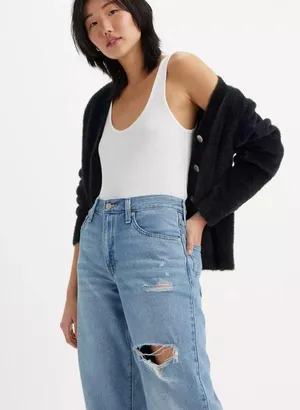 Levi's Premium Women's 24x30 Baggy Dad Jeans In the Middle Medium Wash thumbnail 2
