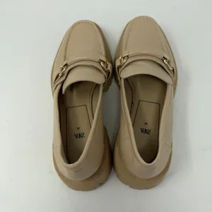 Zara Lug Sole Horsebit Platform Loafers Beige Chunky Slip On Women Size 38 7.5 thumbnail 12