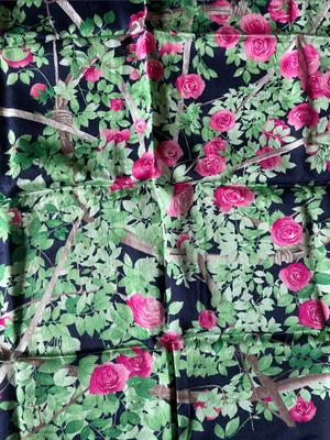 Nina Ricci Floral Handkerchief Bandana Neckerchief Scarf Silk? thumbnail 6