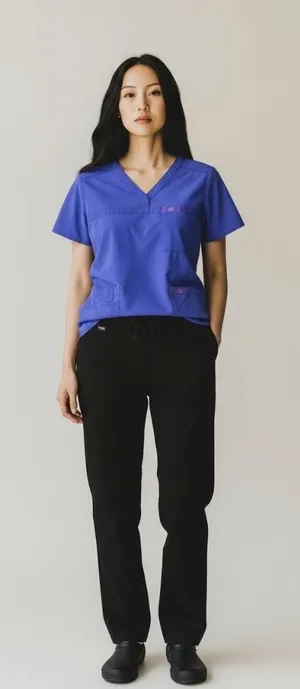Wonder Wink Wonder Flex Women's Purple & Pink Scrub Top thumbnail 1