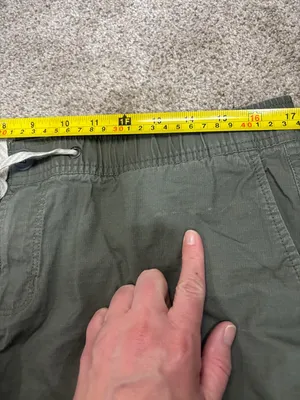 Vuori Ripstop Short Army Green Pockets Drawstring Cotton Hiking Outdoor Climb XL thumbnail 12