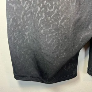 Old Navy Active Go-Dry Athletic Bike Shorts Black Cheetah Print Pocket Tie Large thumbnail 7